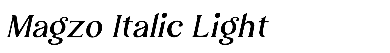 Magzo Italic Light